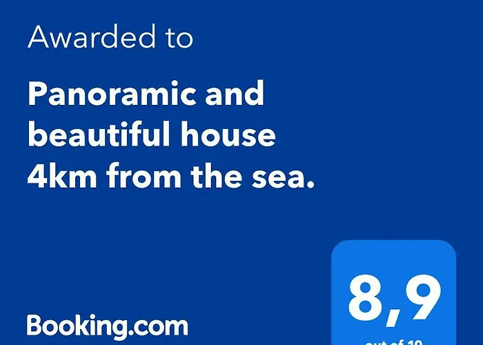 Panoramic And Beautiful House 4Km From The Sea.